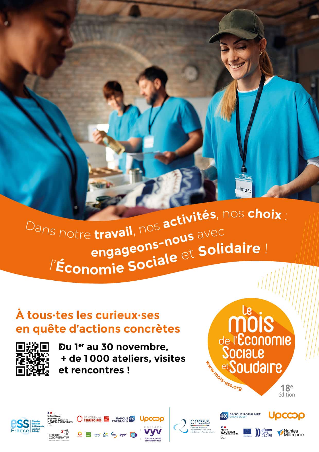 Affiche du Mois de l'ESS 2025 en Pays de la Loire
