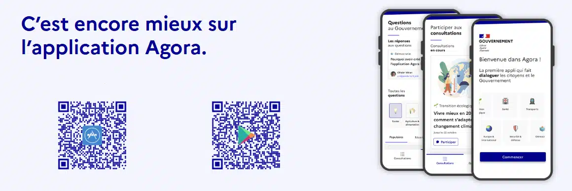 Application Agora à télécharger ou www.agora.gouv.fr